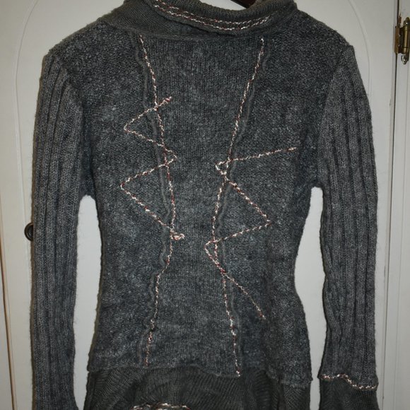 SOLD 🦋 FORLA PARIS Wrap Knit Cardigan Sweater - Picture 3 of 16